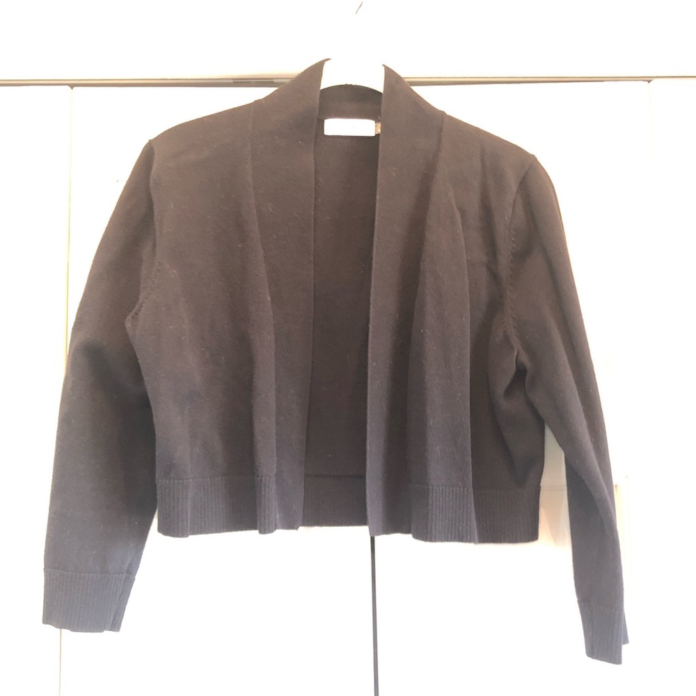 Calvin Klein black cropped cardigan, medium